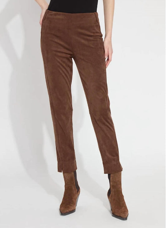 Lysse - Brie Suede Ankle Trouser - brown - clothing - pants