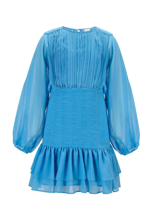 Marlo - Girl's Brittany Dress - blue - casual - clothing