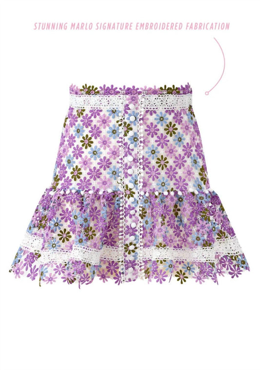 Marlo - Girl's Sadie Embroidered Skirt - bottoms - clothing - floral