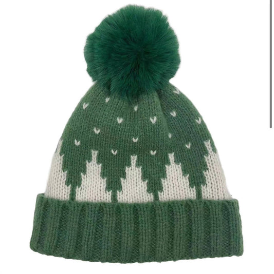 Melissa Masse - Women's Holiday Winter Knit Hat - accessories - acrylic - green