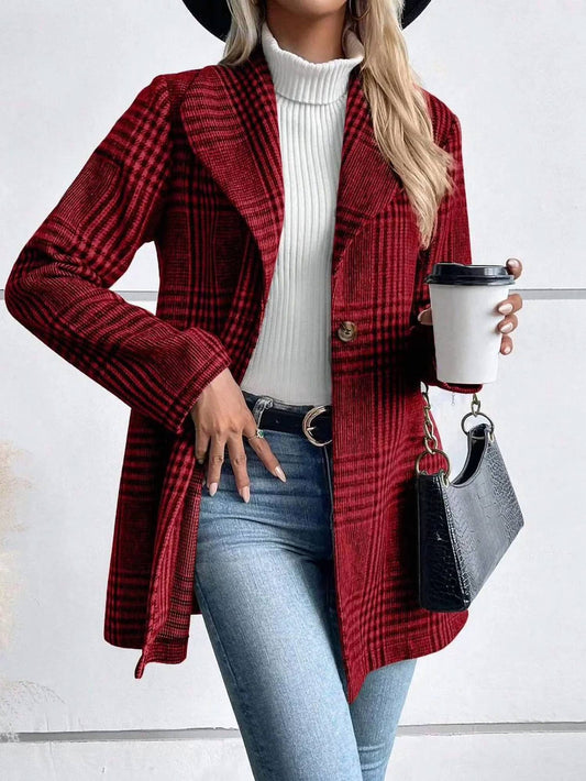 Miss Sparkling - Plaid Blazer - blazers - clothing - jackets