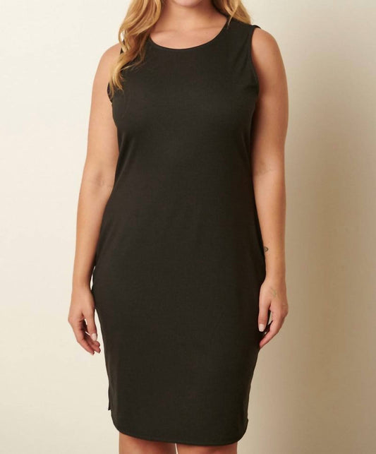 Mittoshop - Rib Knit Tank Mini Dress - black - clothing - dresses