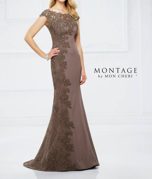 Montage By Mon Cheri - MONTAGE BY MON CHERI - SPECIAL OCCASION - brown - clothing - dresses