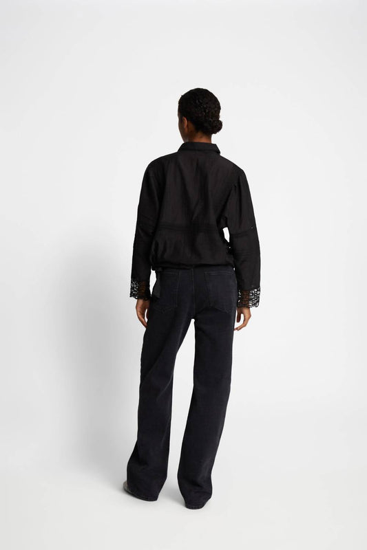 Munthe - Ferdie Top Blouse - black - blouses - clothing