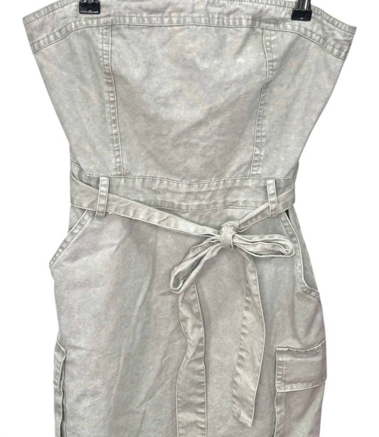 Needii - Women's Garment Washed Cargo Mini Dress - clothing - dresses - grey