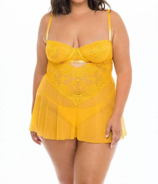Oh La La Cheri - Charlotte Babydoll - chemises - clothing - gold