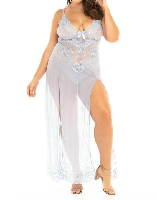 Oh La La Cheri - Valentine Long Gown - Plus - blue - women -