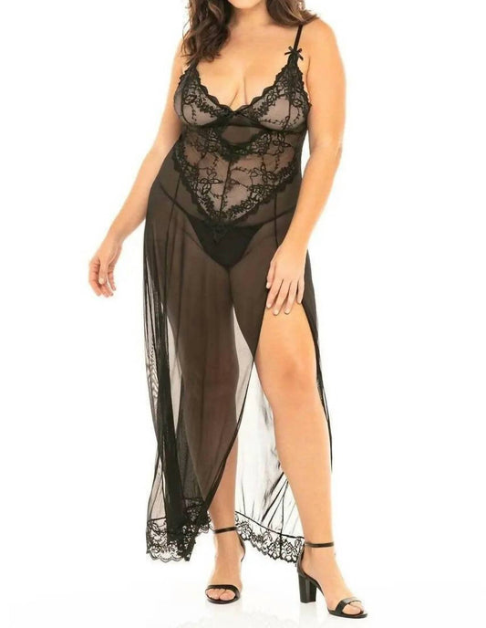 Oh La La Cheri - Valentine Long Gown - Plus - black - women -