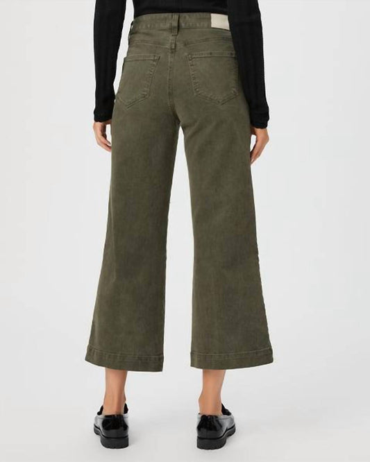 Paige - Anessa High Rise Wide Leg Pants - clothing - green - pants