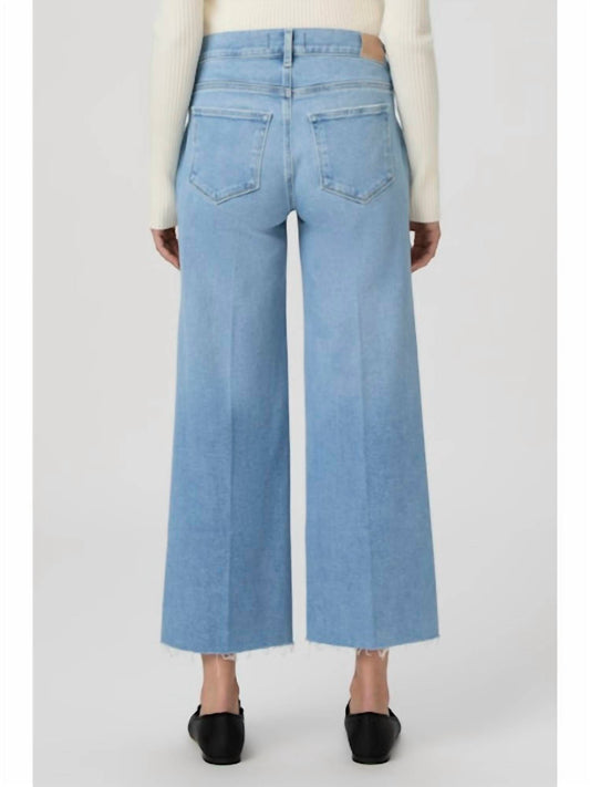 Paige - Anessa Wide Leg Jean - blue - clothing - cotton
