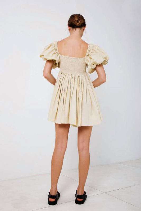 S/W/F - Puff Sleeve Babydoll Dress