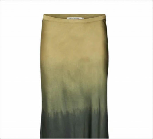 Rabens Saloner - Women's Flow Bias Skirt - clothing - green - knee - length - skirts