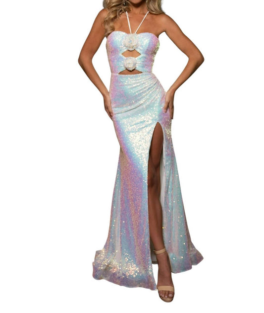 Rachel Allan - Playful 3d Flower Prom Dress - clothing - dresses - patterned