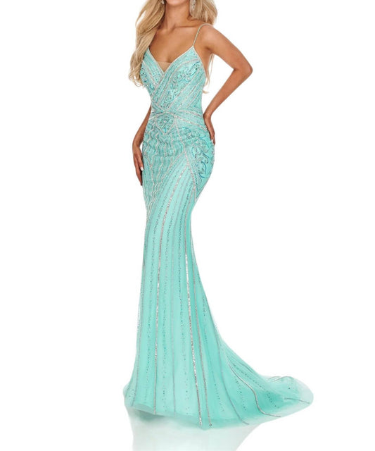 Rachel Allan - Sexy Back Prom Dress - clothing - dresses - green