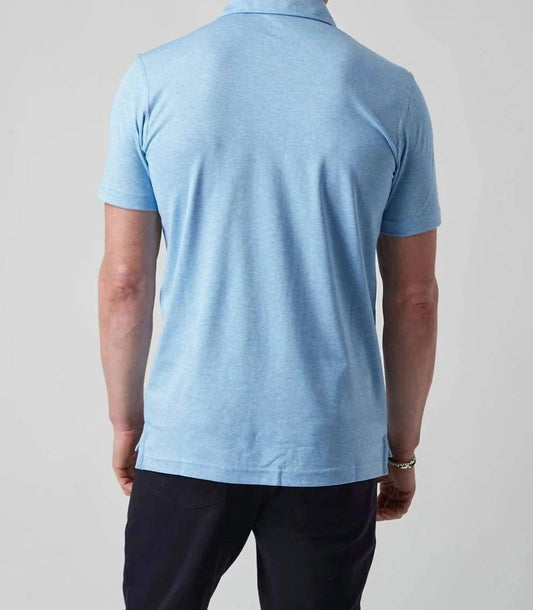 Raffi - Men's Short Sleeve Polo Shirt - blue - clothing - cotton