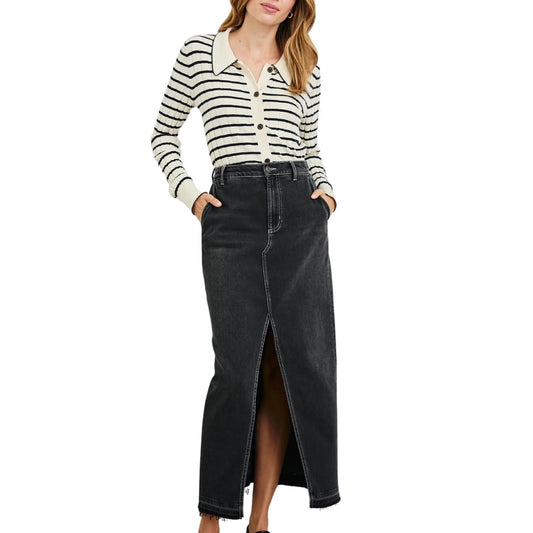 Rails - Manhattan Skirt - black - clothing - long - skirts