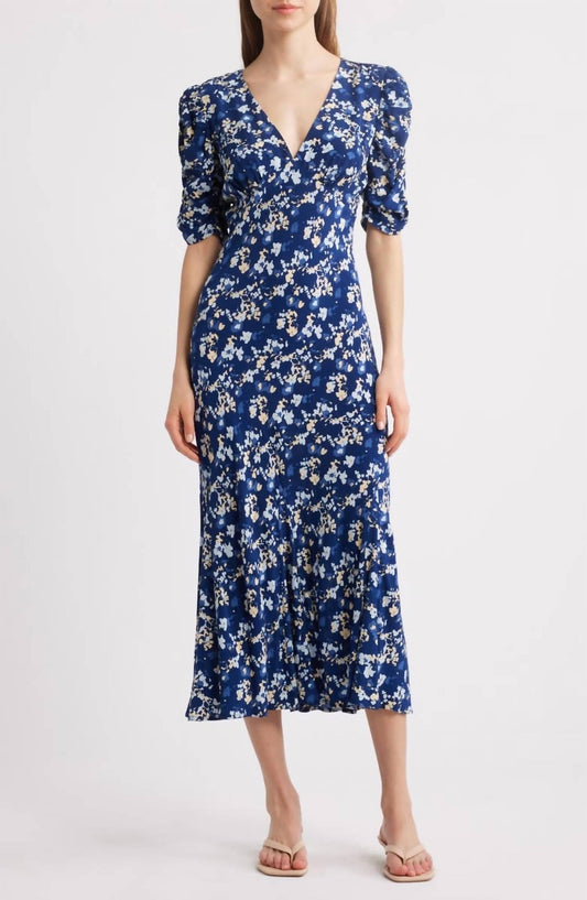 Rails - Zariah V - neck Midi Dress - blue - clothing - dresses