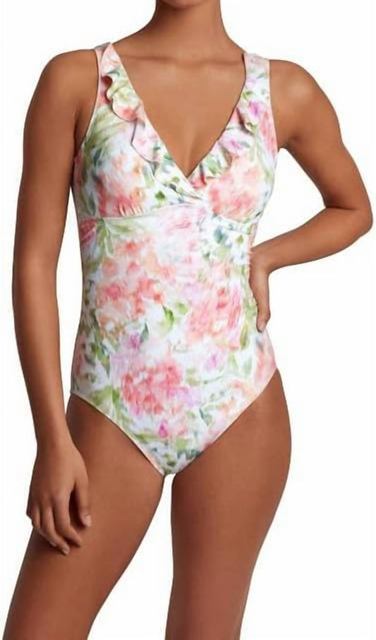 Ralph Lauren - Ruffle Floral Print One Piece Swimsuit - clothing - floral - one - pieces