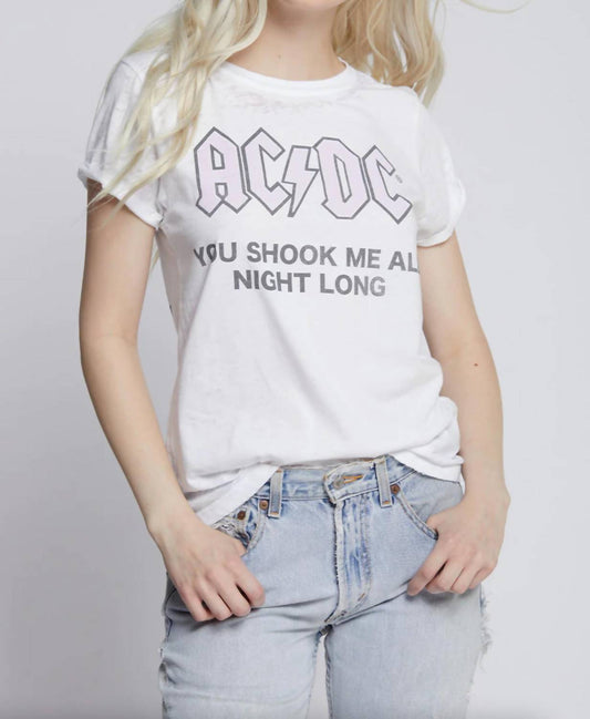 Recycled Karma - Ac/dc Shook Me All Night Long Top - clothing - cotton - graphic