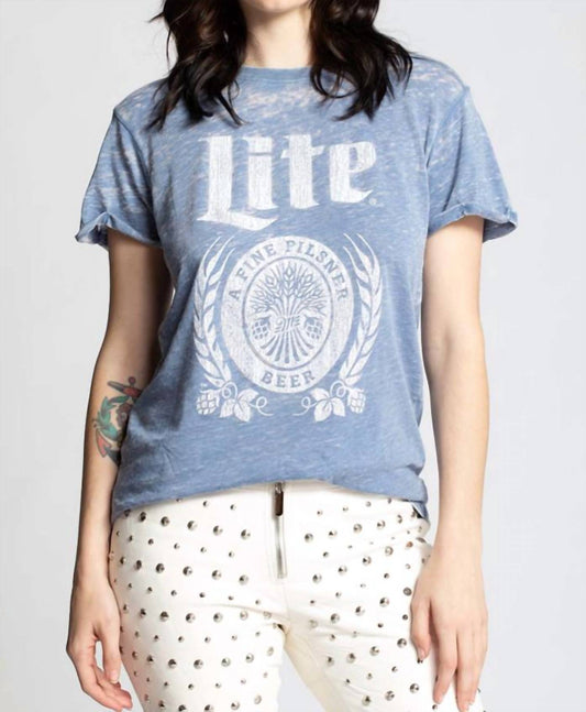 Recycled Karma - Miller Lite Vintage Tee - blue - clothing - cotton
