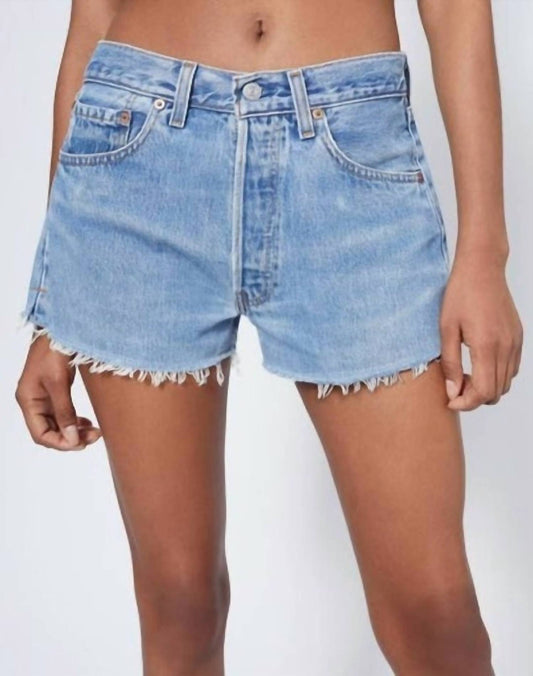 Re/Done - Denim High Waist Short - blue - clothing - jean - shorts