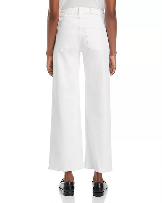 Re/Done - Mid Rise Wide Leg Crop Jeans - clothing - cotton - blend - flare