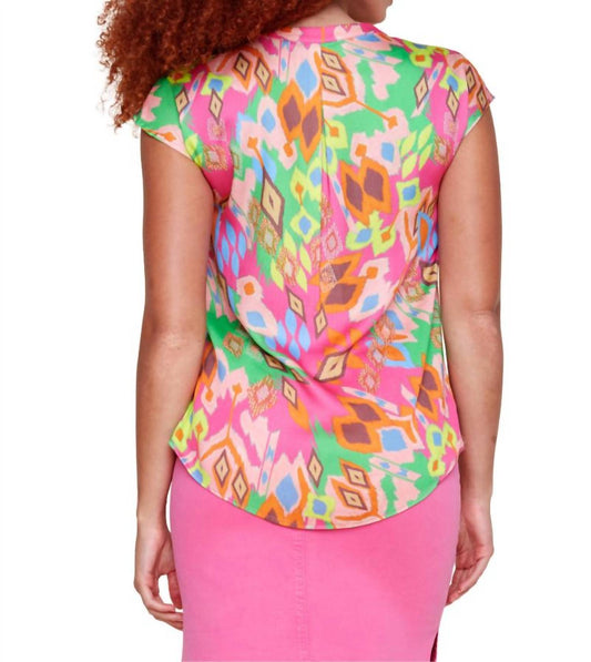 Renuar - Bonbon Blouse - blouses - clothing - geometric