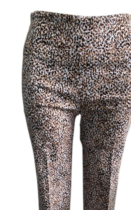 Renuar - Women's Woven Tricolor Pull On Pant - brown - clothing - pants