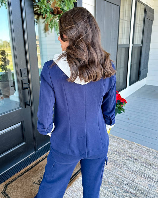 Risen - Terry Blazer And Pant Set - blue - clothing - loungewear
