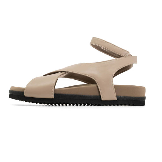 Roam - Women's Crossover Sandal - beige - leather - sandals