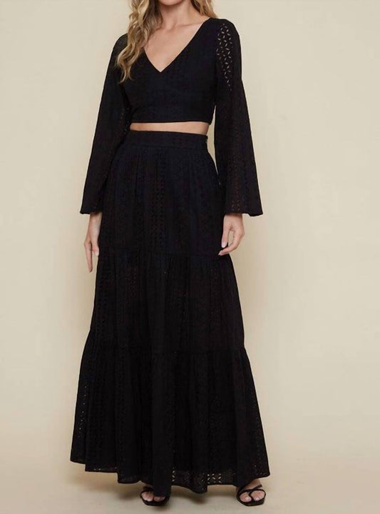 Saints & Hearts - Becky Eyelet Set - black - clothing - cotton