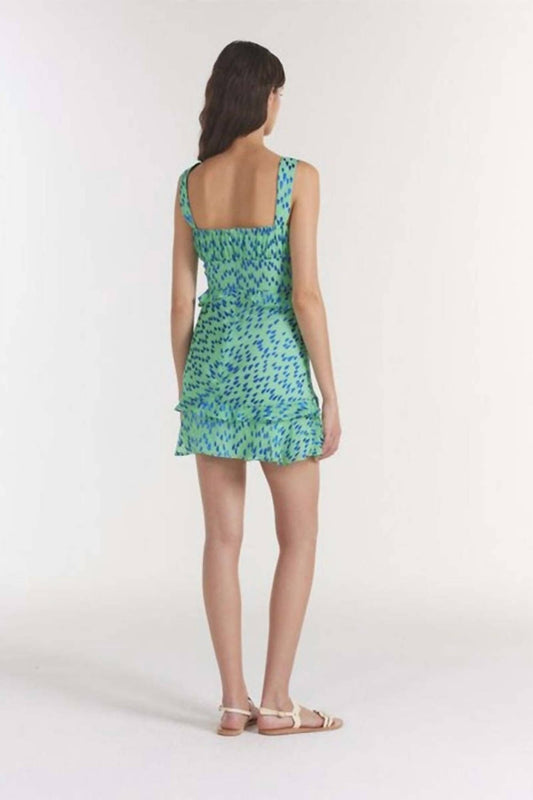 Saloni - Chandra Sleeveless Short Dress - blue - clothing - dresses
