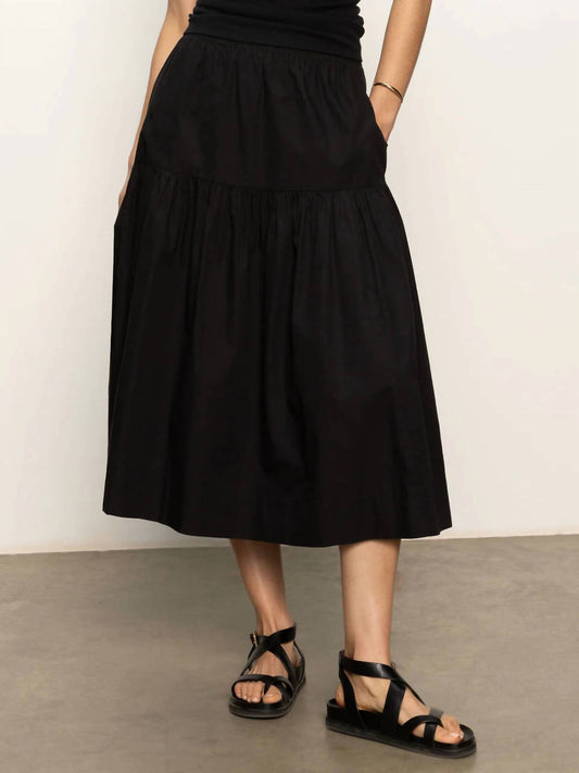 Sanctuary - Poplin Prairie Skirt - black - clothing - cotton