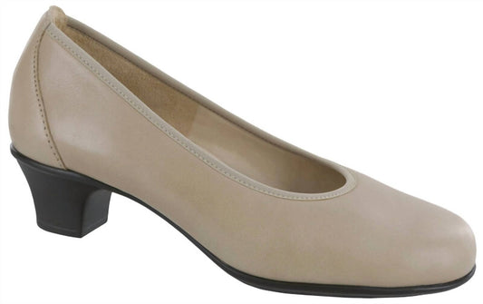 Sas - Women's Milano Crema Leather Pump Heels - beige - heels - leather