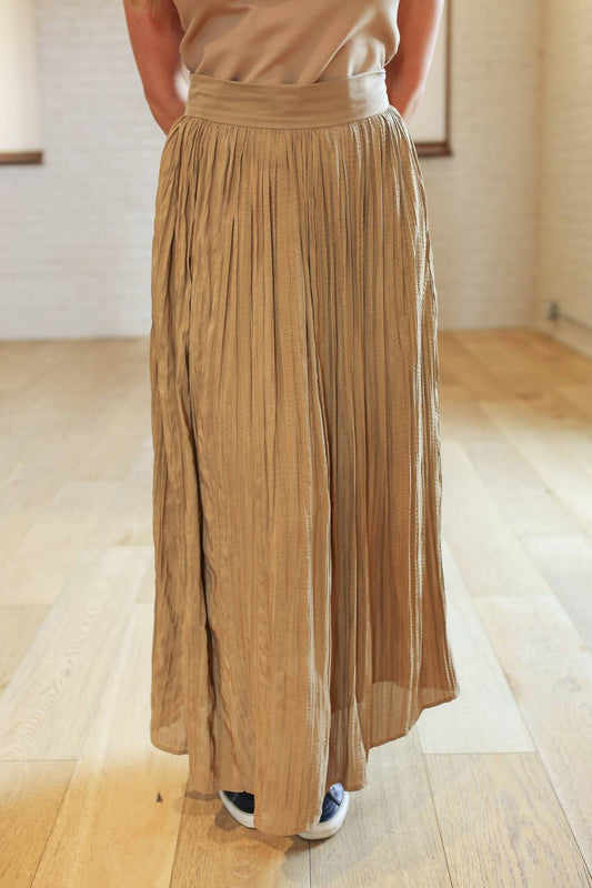 See U Soon - Crinkled Maxi Skirt - brown - clothing - long - skirts