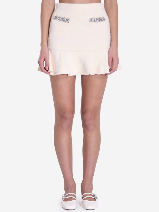 Self - Portrait - Soft Knit Mini Skirt - clothing - mini - mini - skirts