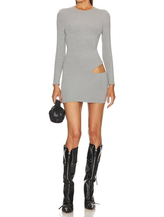 Ser.O.Ya - Nylon Cut Out Mini Dress - clothing - dresses - grey