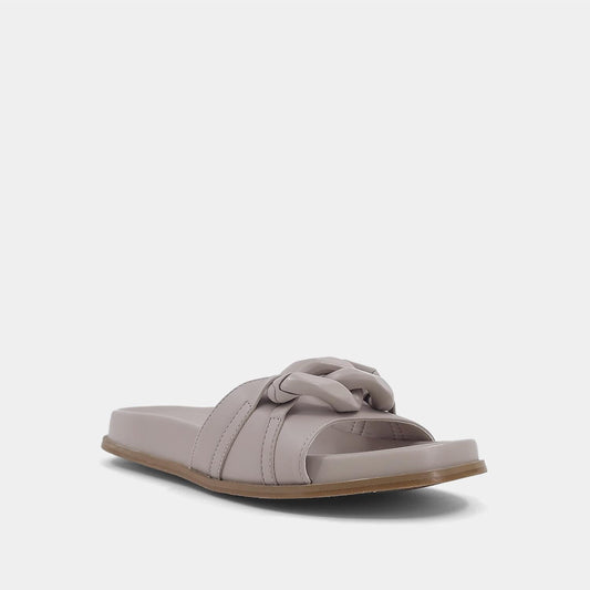 Shu Shop - Women's Cassie Slide Sandal - beige - faux - leather - sandals