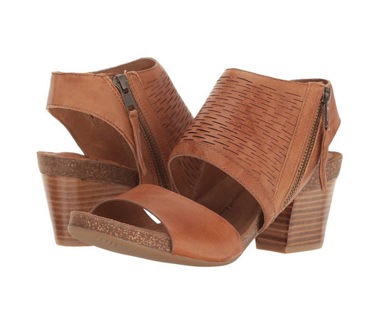 Sofft - Milan Block Heeled Sandal - brown - leather - sandals