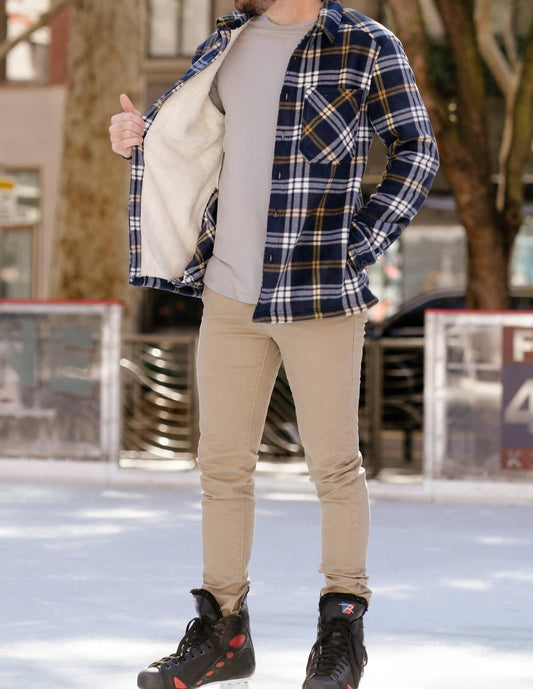 Soulstar - Checked Shacket - blue - clothing - jackets