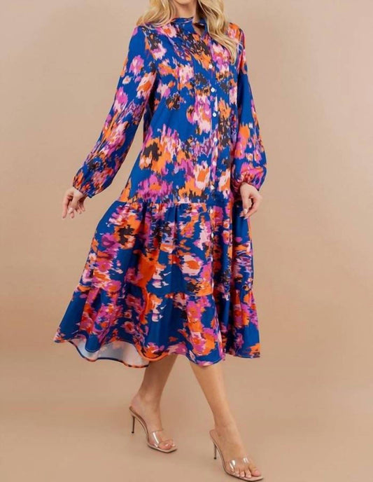 Sundayup - Monet Midi Dress - blue - clothing - dresses
