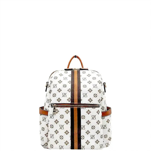 Suzie Bag - Faux Leather Printed Backpack - backpacks - bags - faux - leather