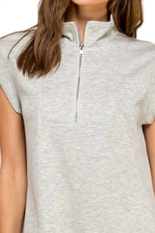 Tcec - Zip Up Casual Mini Dress - clothing - dresses - grey