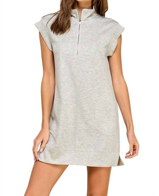 Tcec - Zip Up Casual Mini Dress - clothing - dresses - grey