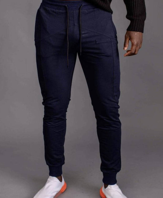The Athletic Side Of Us - Geo Cut Sweat Pants - blue - cargo - clothing