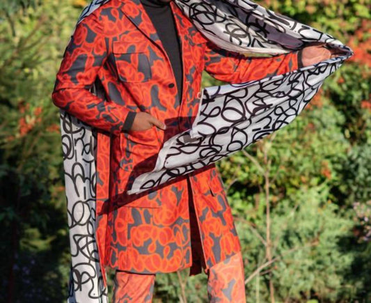 The Athletic Side Of Us - Oraise Print Long Coat - clothing - coats - directbrandpartner