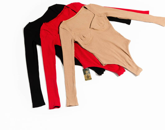 The Athletic Side Of Us - Women's Lady Liberty Long Sleeve Leotard - bodysuits - brown - clothing