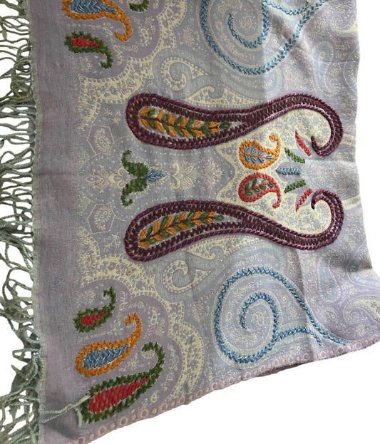 The Gray Crab - Women's Embroidery Scarf - accessories - directbrandpartner - purple
