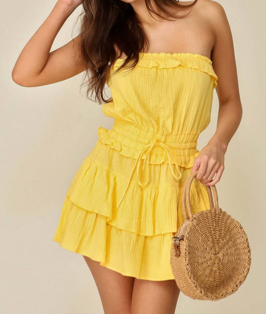 Timing - Sunshine Tiered Ruffled Waist Dress - clothing - cotton - dresses
