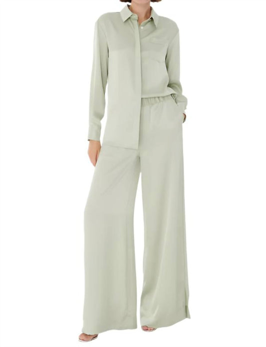 Toccin - Auggie Side Slit Pull On Pants - clothing - green - pants